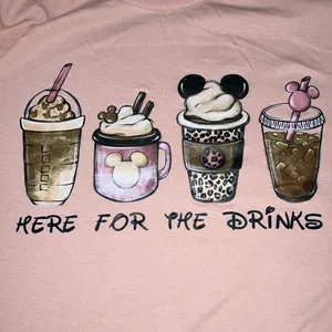🎉4 for $20 Disney “Here for the Drinks” Graphic Tee, XL thumbnail 2