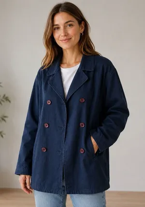 Avenue Blues 18/20 Womens Jacket‎ Blue Denim Cotton Blend Button NWOT thumbnail 1