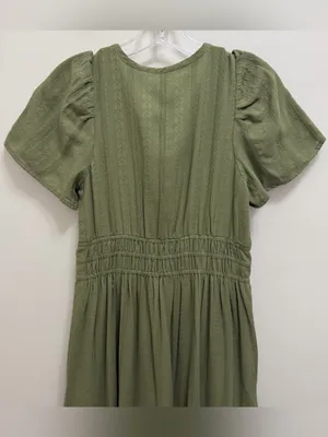 Anthropologie NWT Somerset Tiered Maxi Dress Pockets in Moss Green Size XS NEW thumbnail 9