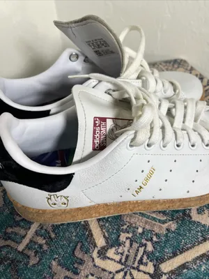 adidas White Leather Sneakers with Burgundy Logo Accents thumbnail 5