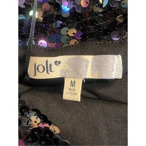 Jolt Womens Sequined Mini Halter Cocktail and Party Dress Size Medium nwt (3603) thumbnail 7