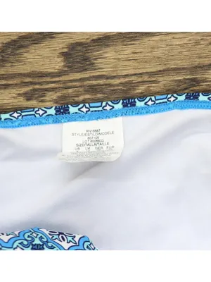 NWT Swim Solutions Tummy-Control One-Piece Swimsuit Tile Together Blue 8 thumbnail 4