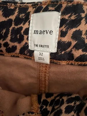 Anthropologie Maeve The Colette High-Rise Wide-Leg Leopard Pants 32 thumbnail 3