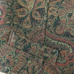 VTG Gobelins Art Creations Brussels Brown Tapestry Waistcoat Vest Sz S Brocade thumbnail 7