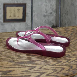 BCBGirls Womens Vintage Thong Rhinestone Sandals 1673fae5eeaea9 Berry Purple 6M thumbnail 2