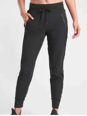 Athleta Women’s Trekkie North Joggers Size 14 Black Nylon Workout Hiking Outdoor thumbnail 1