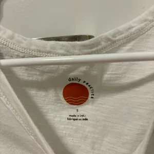 Anthropologie Daily Practice White Ruffle Sleeve Tee thumbnail 4