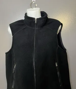 Patagonia Vest Womens Large Black Synchilla Fleece Full Zip NBC Sports Logo thumbnail 1