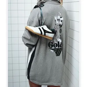 Gola for Anthropologie Grey Colorblock Floral Graphic Polo Dress M Sporty Tennis thumbnail 5