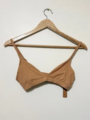 New Skims Fits Everybody Triangle Bralette Size Small Nwt Ochre Tan thumbnail 2