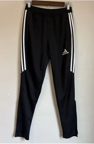 Adidas Black White Tiro Climalite Soccer Training Pants Track Pants Women's S thumbnail 1