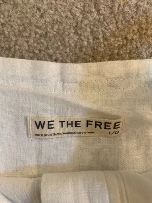 Free People White Linen Boat Neck Tank thumbnail 2