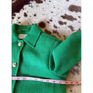 ARITZIA BABATON Green Tweed Frances Jacket In Vibrant Green Tweed Size XS‎ thumbnail 8
