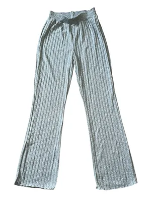 Women's Auden Super Soft Rib Knit Lettuce Hem Bootcut Flare Lounge Pants thumbnail 2