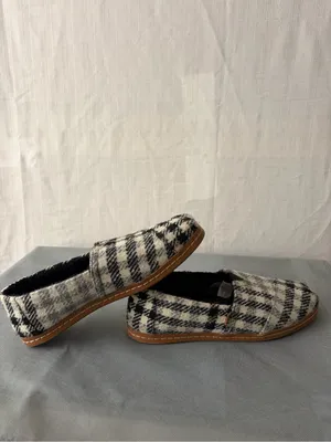 TOMS Women’s Size W9 Black White Plaid Houndstooth Slip On Shoes( B171) thumbnail 5