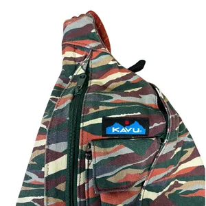 KAVU Rope Sling Bag One Size Multicolor Canvas Abstract Camo Outdoor Y2K Utility thumbnail 2