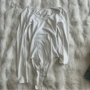 White Long Sleeve Bodysuit thumbnail 3
