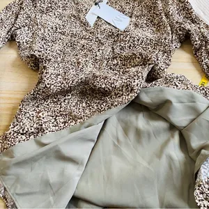 Zara brown printed dress thumbnail 10