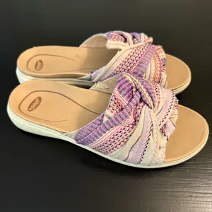 Dr. Scholl's Women's Sandals with Pink and Purple Woven‎ Straps thumbnail 4
