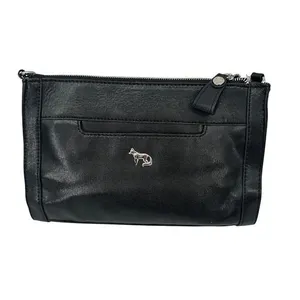 Emma‎ Fox Crossbody Bag Womens Purse Black White Striped Leather Chain Nautical thumbnail 11