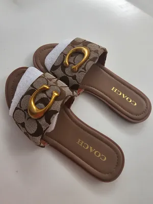 COACH Brown signature slides sandals  thumbnail 4