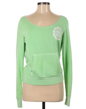 Victoria's Secret PINK Green Sweatshirt Size Small thumbnail 1