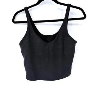 Lululemon Align Tank Top Yogo Emboss Black Womens Size 10 Nulu Built In Bra thumbnail 2