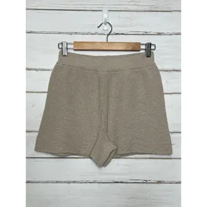 Zenana Beige Knit Lounge Matching Set Size Small Sweater Shorts Neutral Tan thumbnail 5