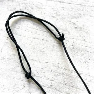 Hematite nail stake cross on cord Gray thumbnail 4