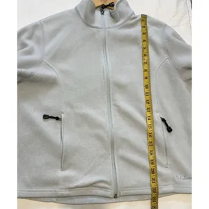L.L. Bean Women’s Full-Zip Fleece Sweater Size L Light Blue Soft Polar Warm thumbnail 9
