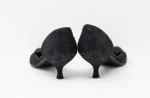 Prada Made In Italy Black Metallic Floral Flower D'Orsay Pointed High Heel Shoes thumbnail 6