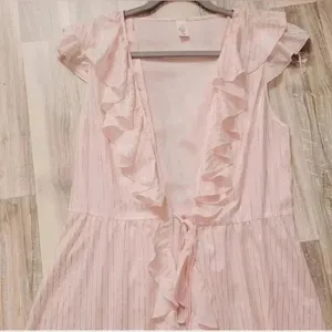 Victoria's Secret raffle kimono soft pink and rose gold color NNT BEAUTIFUL IN PERSON thumbnail 4