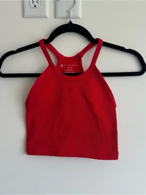 Free People Movement Happiness Runs Tank in Red thumbnail 3
