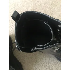 Wild Diva Women's High Top Gloss Boots Shoes Size 9 Black thumbnail 6