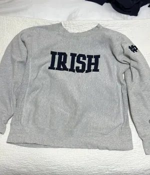 Vintage Notre Dame Sweatshirt Gray Size L thumbnail 1