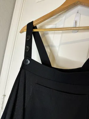 Halara Black Pockets Waffle Casual Wide Leg Overalls thumbnail 7