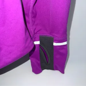 New Balance Women’s Purple/Yellow/Gray Colorblock 1/2 Zip Pullover Hoodie-Size M thumbnail 4