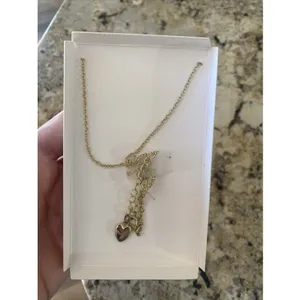Sandra‎ Magsamen Messages From The Heart Necklace Womens OS Gold Pearl Je T'aime thumbnail 4