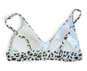 Aerie Womens Leopard Print Scoop Neck Triangle Bikini Top thumbnail 3