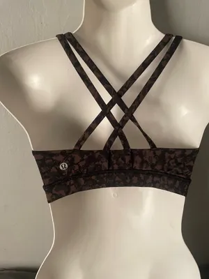 Lululemon Energy Bra Medium Support B–D Cup Wild Thing Camo Brown thumbnail 6