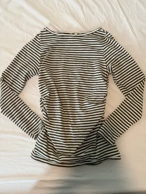 Madewell Striped Ruched Long Sleeve Tee thumbnail 2