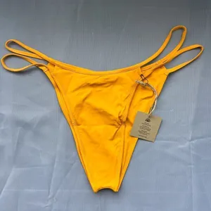 Toast Swim x Free People Signature Open Side Bottom in Marigold Yellow NWT thumbnail 3