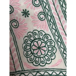 FLOE Yellow Embroidered Boho Dress Medium Festival Sundress Cotton Floral thumbnail 6