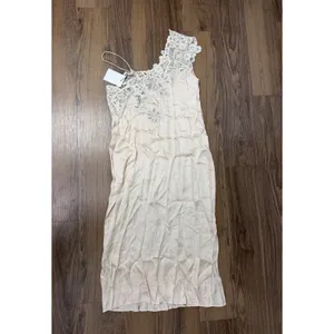 Zara ZW Collection Asymmetrical Satin Lace Dress One Shoulder Ethereal Budoir thumbnail 3