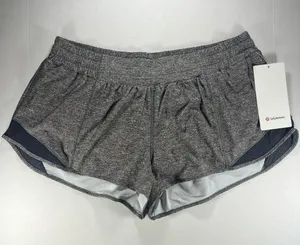 Lululemon Hotty Hot Short II 2.5 Heather Lux Multi Black Heathered Black Size 14 thumbnail 4