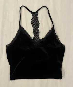 Forever 21 Black Velvet Tank thumbnail 1