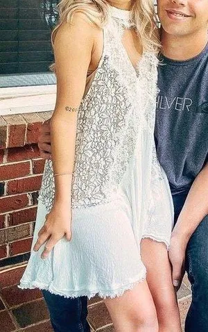 Free People White Mini Dress thumbnail 1
