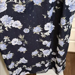 Betsy & Adam Floral Maxi Dress Navy‎ Blue Size 2 NWT Wedding Guest thumbnail 6