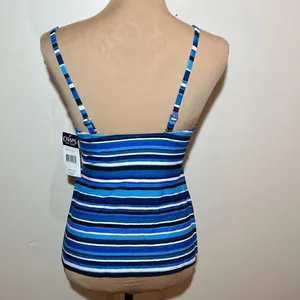 Chaps Tankini Swimsuit Top Size 8 thumbnail 5