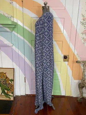 Lulus Mandala Daydream Side Slit Blue Maxi Dress Sz M 💚🎀 thumbnail 5